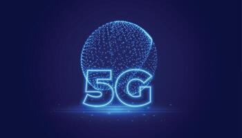 5g telecommunicatieverbinding technologie digitaal achtergrond ontwerp vector