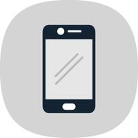 slim telefoon vlak kromme icoon ontwerp vector