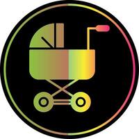 baby wandelwagen glyph ten gevolge kleur icoon ontwerp vector