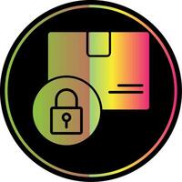 logistiek en veiligheid glyph ten gevolge kleur icoon ontwerp vector