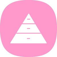 piramide grafieken glyph kromme icoon ontwerp vector