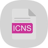 icns het dossier formaat vlak kromme icoon ontwerp vector