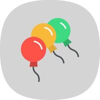 ballonnen vlak kromme icoon ontwerp vector