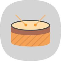 drums vlak kromme icoon ontwerp vector