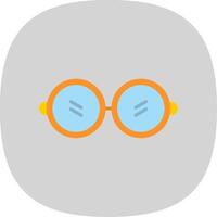 zonnebril vlak kromme icoon ontwerp vector