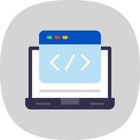 web ontwikkeling vlak kromme icoon ontwerp vector