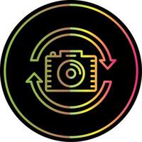 schakelaar camera lijn helling ten gevolge kleur icoon ontwerp vector