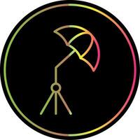 paraplu lijn helling ten gevolge kleur icoon ontwerp vector