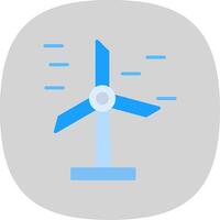 wind energie vlak kromme icoon ontwerp vector