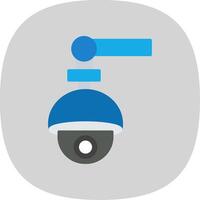 veiligheid camera vlak kromme icoon ontwerp vector
