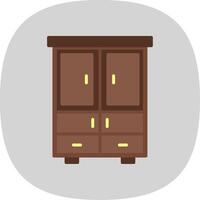 garderobe vlak kromme icoon ontwerp vector