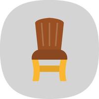 fauteuil vlak kromme icoon ontwerp vector