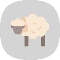 schapen vlak kromme icoon ontwerp vector