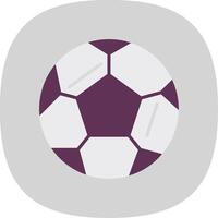 Amerikaans voetbal vlak kromme icoon ontwerp vector