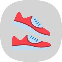 jogger vlak kromme icoon ontwerp vector