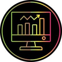 analytics lijn helling ten gevolge kleur icoon ontwerp vector