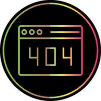 fout 404 lijn helling ten gevolge kleur icoon ontwerp vector