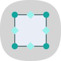knooppunten vlak kromme icoon ontwerp vector