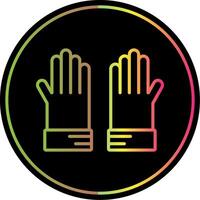 handschoen lijn helling ten gevolge kleur icoon ontwerp vector