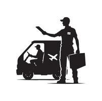 levering Mens silhouet illustratie reeks vector