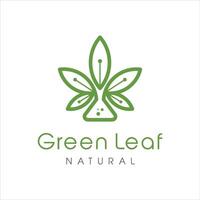 groen blad natuur logo ontwerp vector