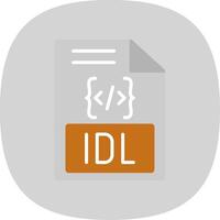 idl vlak kromme icoon ontwerp vector