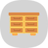 kabinet vlak kromme icoon ontwerp vector
