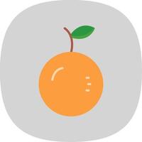 oranje vlak kromme icoon ontwerp vector