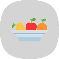 fruit vlak kromme icoon ontwerp vector