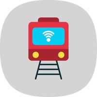 trein vlak kromme icoon ontwerp vector