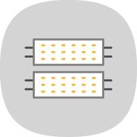 LED vlak kromme icoon ontwerp vector