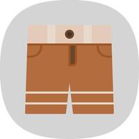 shorts vlak kromme icoon ontwerp vector