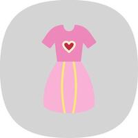 jurk vlak kromme icoon ontwerp vector