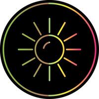 zon lijn helling ten gevolge kleur icoon ontwerp vector