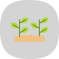 planten vlak kromme icoon ontwerp vector