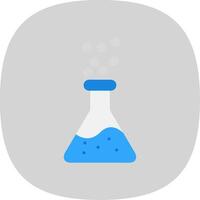 Chemicaliën vlak kromme icoon ontwerp vector