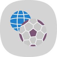 Amerikaans voetbal spel vlak kromme icoon ontwerp vector