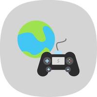 gaming vlak kromme icoon ontwerp vector