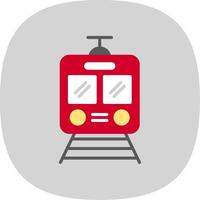 trein vlak kromme icoon ontwerp vector