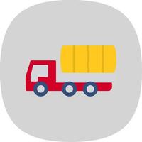 vrachtwagen vlak kromme icoon ontwerp vector
