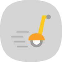 Segway vlak kromme icoon ontwerp vector