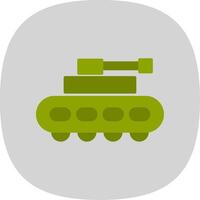 tank vlak kromme icoon ontwerp vector