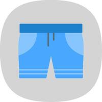 zwemmen shorts vlak kromme icoon ontwerp vector