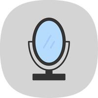spiegel vlak kromme icoon ontwerp vector