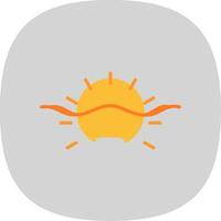 zonsopkomst vlak kromme icoon ontwerp vector