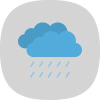 regenen vlak kromme icoon ontwerp vector