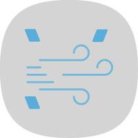winderig vlak kromme icoon ontwerp vector