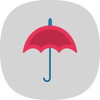paraplu vlak kromme icoon ontwerp vector