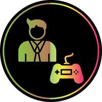 gamer glyph ten gevolge kleur icoon ontwerp vector