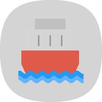 haven vlak kromme icoon ontwerp vector